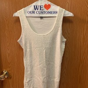 Rod & Ali white sequin tank top